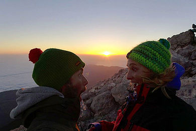 Philipp Janke on the volcano Teide